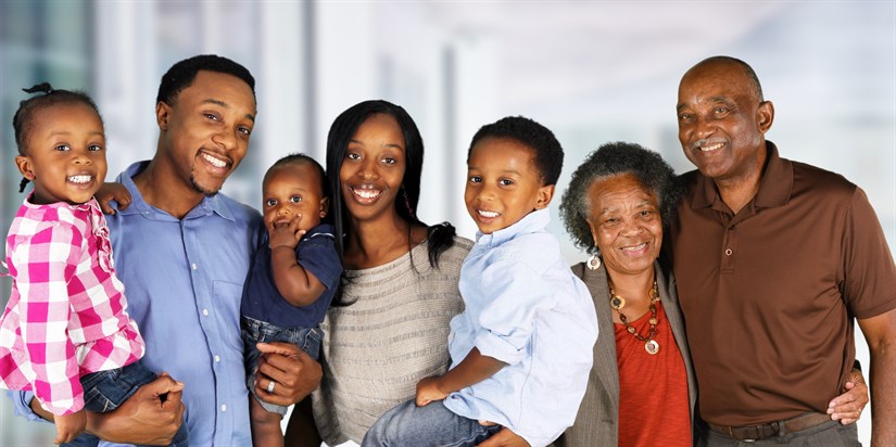 Senior Married Couple With Family