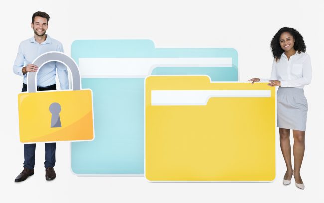 Computer security and privacy concept shoot