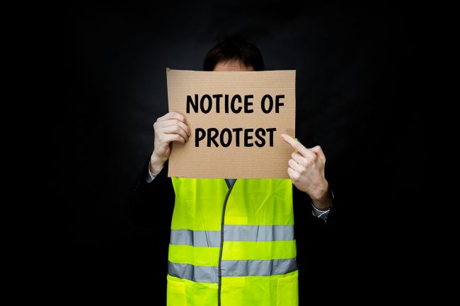 Notice of Protest shutterstock_1362177311
