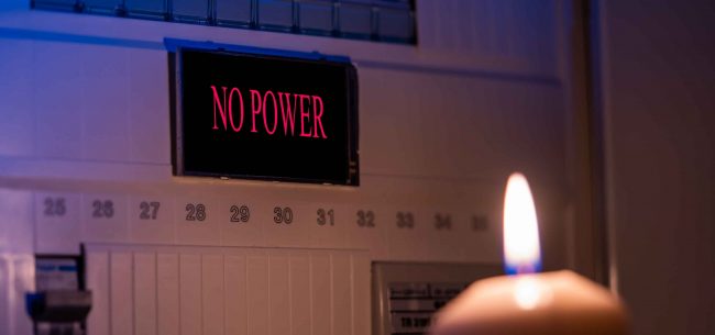 Electrical,Switch,Box,Panel,With,The,Text,”no,Power”,And